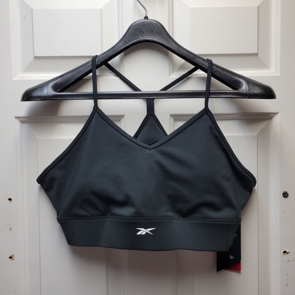 Reebok Women's Black Sports Bra Tri-Back Size 2XL